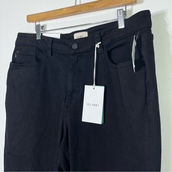 DL1961 Patti Straight Black Peached Jeans Size 14W NWT - Picture 4 of 9